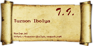 Tuzson Ibolya névjegykártya