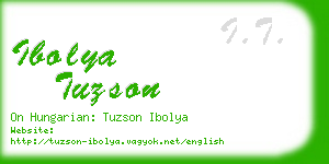 ibolya tuzson business card
